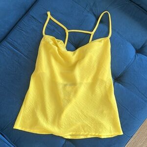NWOT Yellow Spaghetti Strap Top (size S)
